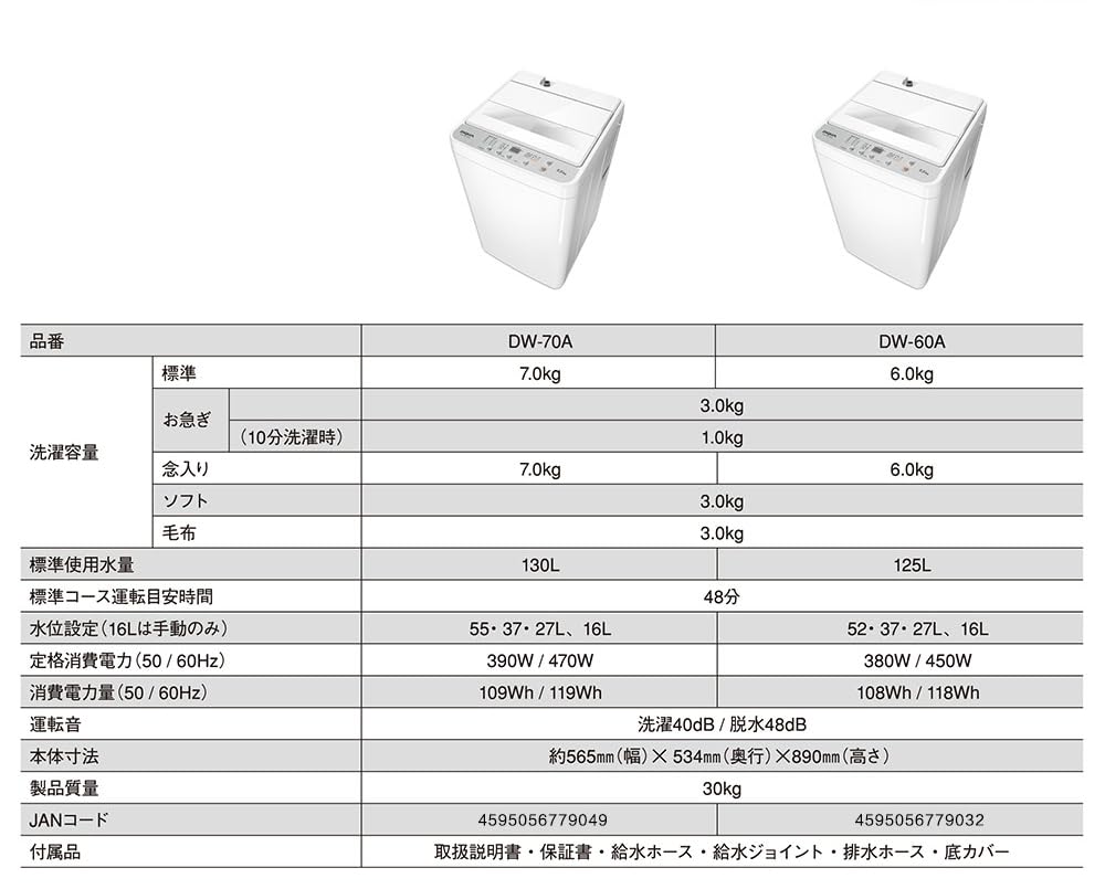 Amazon | 【Amazon.co.jp限定】 DIQUA 6.0kg全自動洗濯機